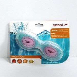 Speedo Junior Glide Light Blue Pink Soft Hydracomfort Swim Goggle